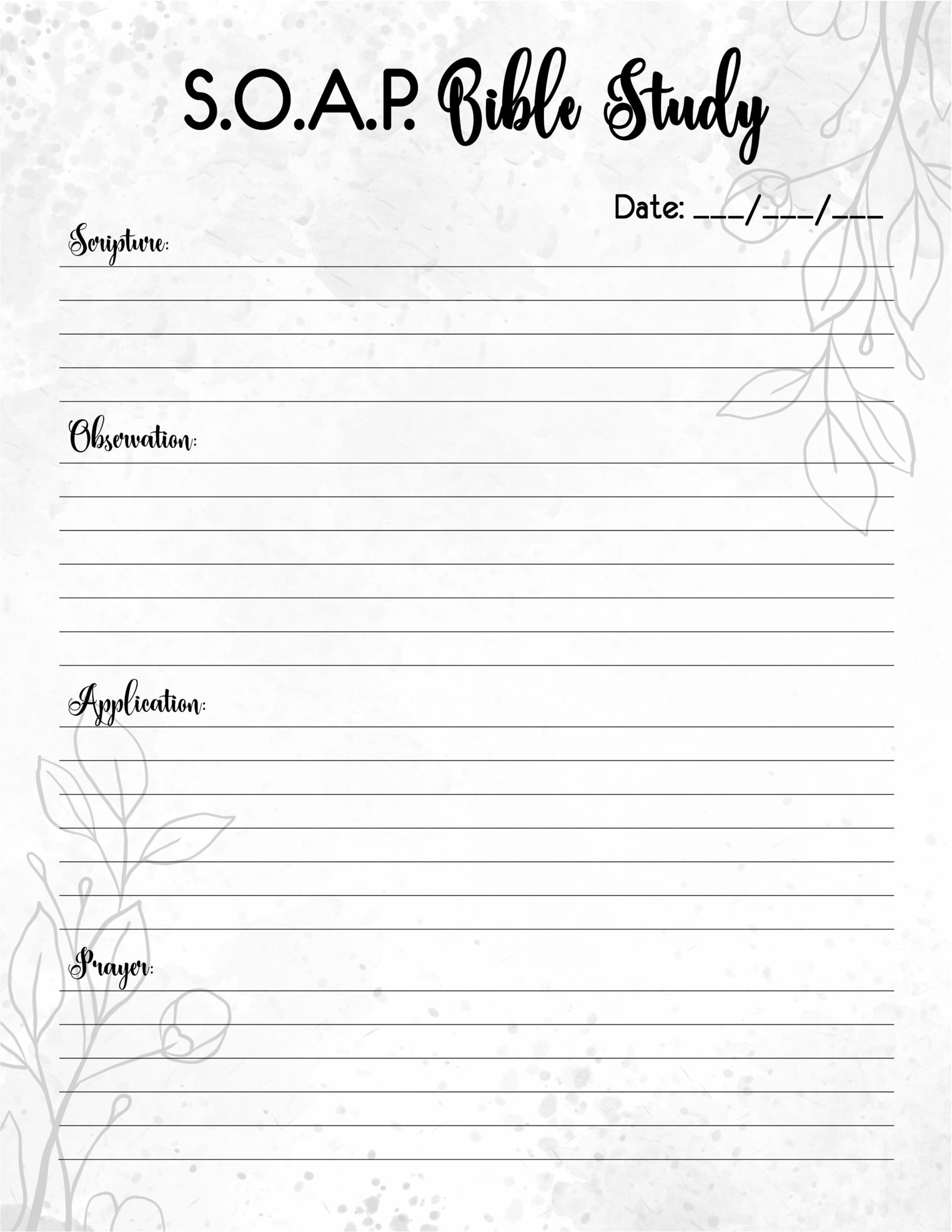 SOAP Bible Study Method – Free Worksheet – Free Printables: Christian ...